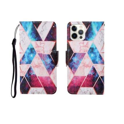 Painted Pattern Horizontal Flip Leathe Case, For iPhone 12/12 Pro
