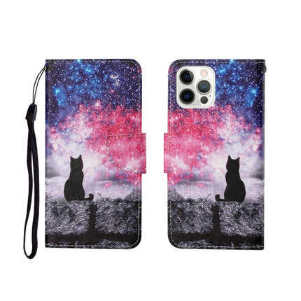 Painted Pattern Horizontal Flip Leathe Case, For iPhone 12 Pro Max