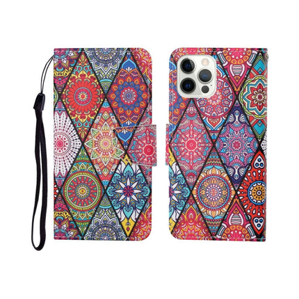 Painted Pattern Horizontal Flip Leathe Case, For iPhone 12 Pro Max