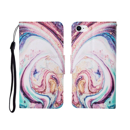Painted Pattern Horizontal Flip Leathe Case, For iPhone SE (2020)/ 7 /8
