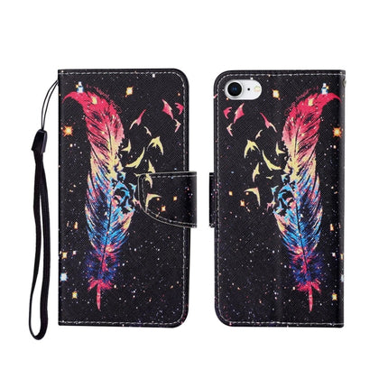 Painted Pattern Horizontal Flip Leathe Case, For iPhone SE (2020)/ 7 /8