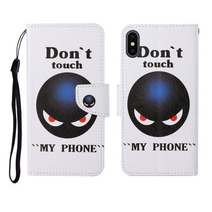 Painted Pattern Horizontal Flip Leathe Case, For iPhone X