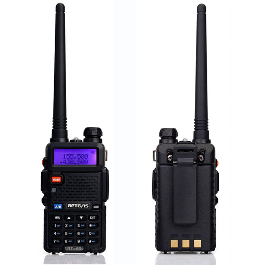 RETEVIS RT-5R 400-520MHz + 136-174MHz 128CHS USB Two-segment Handheld Walkie Talkie, USB, EU Plug, UK Plug