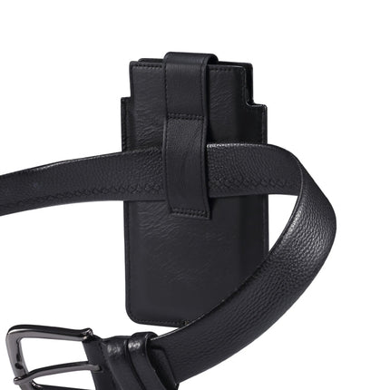 Universal Cow Leather Vertical Mobile Phone Leather Case Waist Bag For 7.2 inch and Below Phones, For 7.2 inch and Below Phones