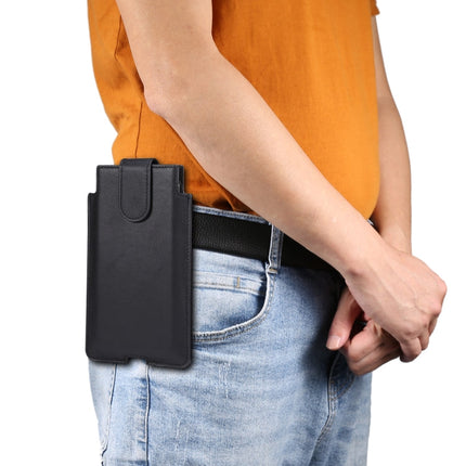 Universal Cow Leather Vertical Mobile Phone Leather Case Waist Bag For 7.2 inch and Below Phones, For 7.2 inch and Below Phones
