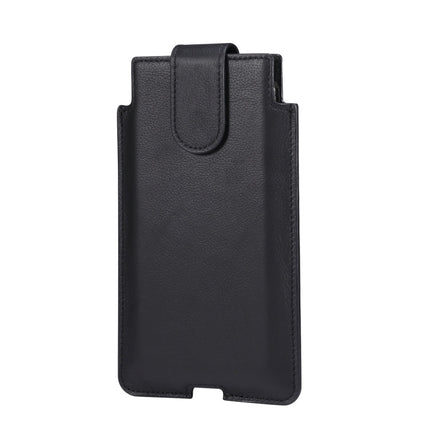 Universal Cow Leather Vertical Mobile Phone Leather Case Waist Bag For 7.2 inch and Below Phones, For 7.2 inch and Below Phones