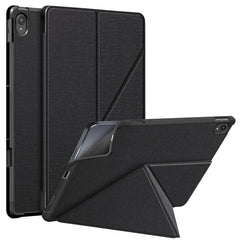 Cloth Texture Multi-folding Horizontal Flip PU Leather Shockproof Case with Holder & Sleep / Wake-up Function, For Samsung Galaxy Tab S8+ / Tab S8 Plus /  Tab S7 FE / Tab S7+ T970 / T975, For Samsung Galaxy Tab S8 / Galaxy Tab S7 T870������������������...