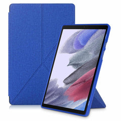 Cloth Texture Multi-folding Horizontal Flip PU Leather Shockproof Case with Holder & Sleep / Wake-up Function, For Samsung Galaxy Tab S8+ / Tab S8 Plus /  Tab S7 FE / Tab S7+ T970 / T975, For Samsung Galaxy Tab S8 / Galaxy Tab S7 T870������������������...