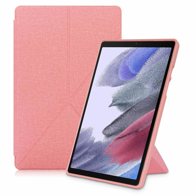 Cloth Texture Multi-folding Horizontal Flip PU Leather Shockproof Case with Holder & Sleep / Wake-up Function, For Samsung Galaxy Tab S8+ / Tab S8 Plus /  Tab S7 FE / Tab S7+ T970 / T975, For Samsung Galaxy Tab S8 / Galaxy Tab S7 T870