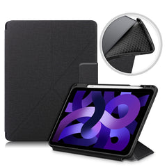 Cloth Texture Multi-folding Horizontal Flip PU Leather Shockproof Case with Holder & Sleep / Wake-up Function, For Samsung Galaxy Tab S8+ / Tab S8 Plus /  Tab S7 FE / Tab S7+ T970 / T975, For Samsung Galaxy Tab S8 / Galaxy Tab S7 T870������������������...