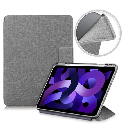 Cloth Texture Multi-folding Horizontal Flip PU Leather Shockproof Case with Holder & Sleep / Wake-up Function, For Samsung Galaxy Tab S8+ / Tab S8 Plus /  Tab S7 FE / Tab S7+ T970 / T975, For Samsung Galaxy Tab S8 / Galaxy Tab S7 T870������������������...