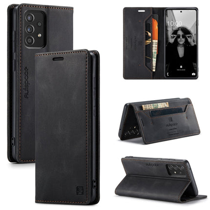 AutSpace A01 Retro Skin-feel Crazy Horse Texture Horizontal Flip Leather Case with Holder & Card Slots & Wallet & RFID, For Samsung Galaxy S21 5G, For Samsung Galaxy A52 5G / 4G
