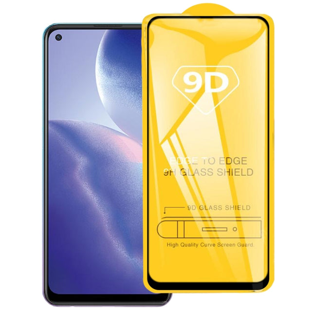 For OPPO A74 5G 9D Full Glue Full Screen Tempered Glass Film