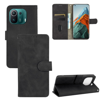 Solid Color Skin Feel Magnetic Buckle Horizontal Flip Calf Texture PU Leather Case with Holder & Card Slots & Wallet, For Xiaomi Mi 11 Ultra, For Xiaomi Mi 11 Pro