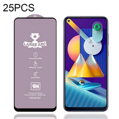 25 PCS 9H HD Large Arc High Alumina Full Screen Tempered Glass Film, For Samsung Galaxy S10 Lite (25 PCS), For Samsung Galaxy M11 (25 PCS), For Samsung Galaxy M21 / M21 2021 (25 PCS), For Samsung Galaxy M31 (25 PCS), For Samsung Galaxy M31s (25 PCS)