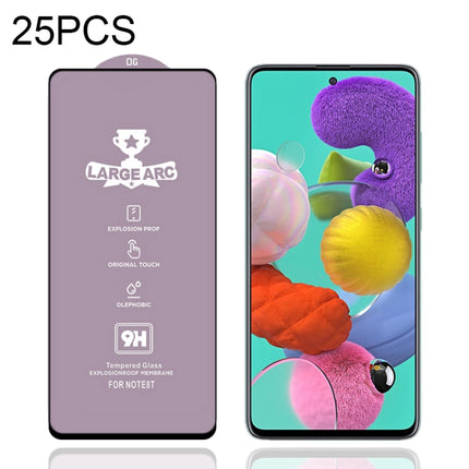25 PCS 9H HD Large Arc High Alumina Full Screen Tempered Glass Film, For Samsung Galaxy M11 (25 PCS), For Samsung Galaxy M21 / M21 2021 (25 PCS), For Samsung Galaxy M31 (25 PCS), For Samsung Galaxy M31s (25 PCS), For Samsung Galaxy M51 (25 PCS)��������...