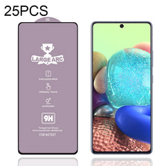 25 PCS 9H HD Large Arc High Alumina Full Screen Tempered Glass Film, For Samsung Galaxy A71 5G (25 PCS)