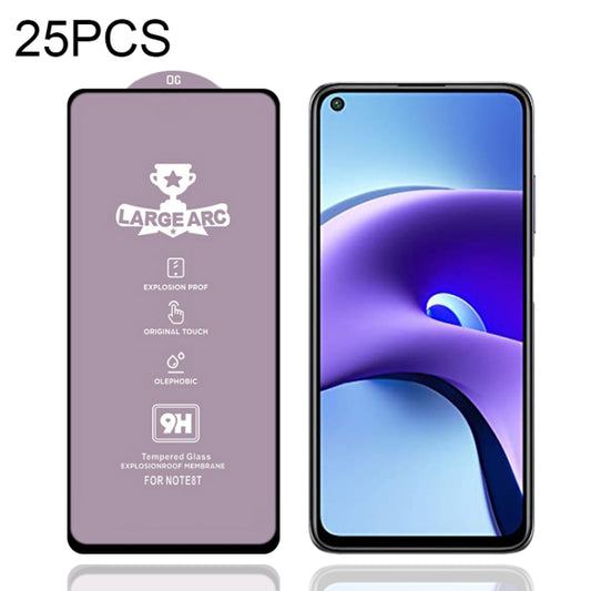 25 PCS 9H HD Large Arc High Alumina Full Screen Tempered Glass Film, For Xiaomi Redmi Note 9T (25 PCS), For Xiaomi Redmi 9 Power (25 PCS), For Xiaomi Redmi 9T (25 PCS), For Xiaomi Redmi 10X 4G (25 PCS), For Xiaomi Redmi 10X 5G (25 PCS)�����������������...