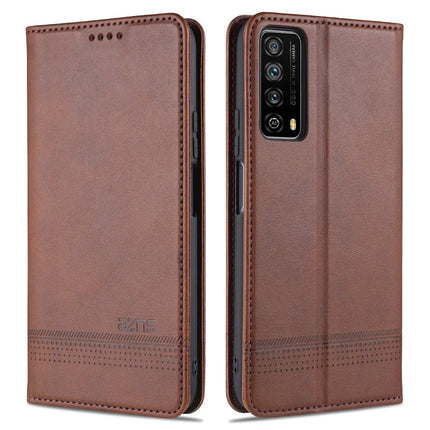 AZNS Magnetic Calf Texture Horizontal Flip Leather Case with Card Slots & Holder & Wallet, For Huawei P smart 2021, For Huawei  Y7a, For Huawei  Enjoy 20 SE 4G