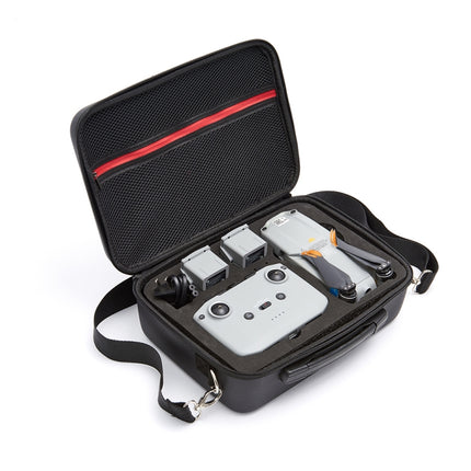 Portable Single Shoulder Storage Travel Carrying PU Cover Case Box for DJI Air 2S, For DJI Air 2S Black + Black Liner, For DJI Air 2S Black + Red Liner
