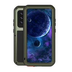 LOVE MEI Metal Shockproof Waterproof Dustproof Protective Case with Glass, For Samsung Galaxy A32 5G, For Samsung Galaxy A42, For Samsung Galaxy A52 5G / 4G, For Samsung Galaxy S21 5G, For Samsung Galaxy S21+ 5G