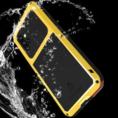 LOVE MEI Metal Shockproof Waterproof Dustproof Protective Case with Glass, For Samsung Galaxy A72 5G / 4G