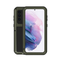 LOVE MEI Metal Shockproof Waterproof Dustproof Protective Case with Glass, For Samsung Galaxy A32 5G, For Samsung Galaxy A42, For Samsung Galaxy A52 5G / 4G, For Samsung Galaxy S21 5G, For Samsung Galaxy S21+ 5G