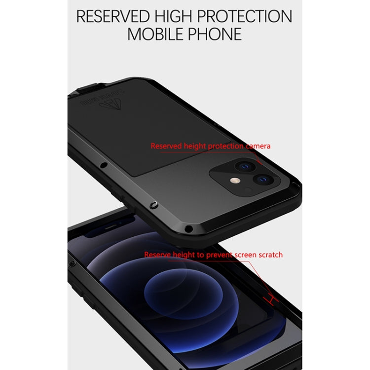 LOVE MEI Metal Shockproof Waterproof Dustproof Protective Case, For iPhone 12 mini, For iPhone 12