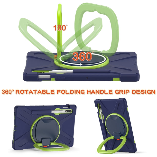 Silicone + PC Protective Case with Holder & Shoulder Strap, For Samsung Galaxy Tab S8 / Galaxy Tab S7 T870 / T875, For Samsung Galaxy Tab A7 10.4 (2020) T500 / T505, For iPad 9.7 inch (2018/2017)