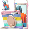 Silicone + PC Protective Case with Holder & Shoulder Strap, For Samsung Galaxy Tab S8 / Galaxy Tab S7 T870 / T875, For Samsung Galaxy Tab A7 10.4 (2020) T500 / T505