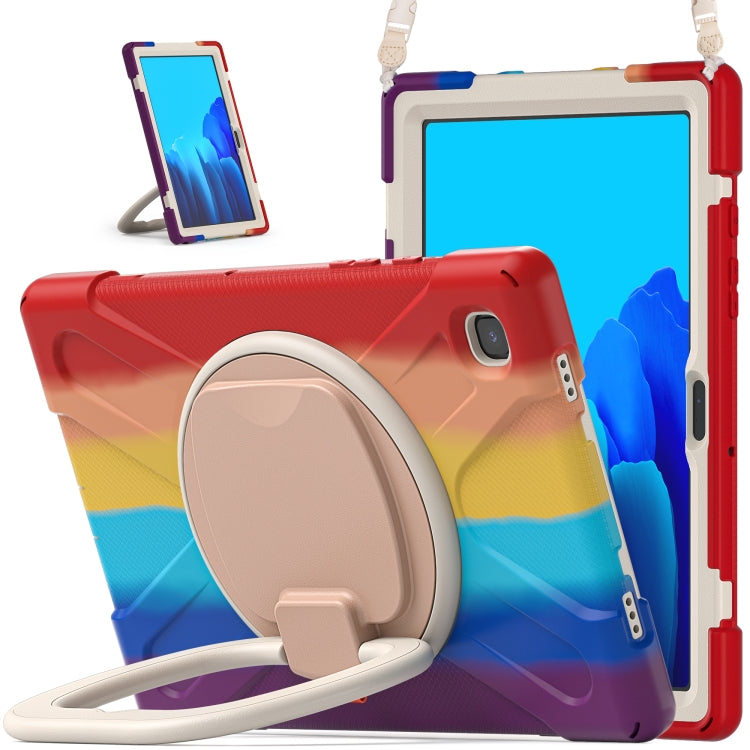 Silicone + PC Protective Case with Holder & Shoulder Strap, For Samsung Galaxy Tab S8 / Galaxy Tab S7 T870 / T875, For Samsung Galaxy Tab A7 10.4 (2020) T500 / T505