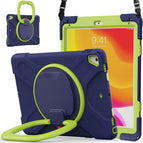 For iPad 9.7 inch (2018/2017) / Navy Blue + Yellow Green