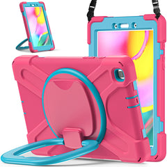 Silicone + PC Protective Case with Holder & Shoulder Strap, For iPad 9.7 inch (2018/2017), For Samsung Galaxy Tab A 8.0 (2019) T290 / T295