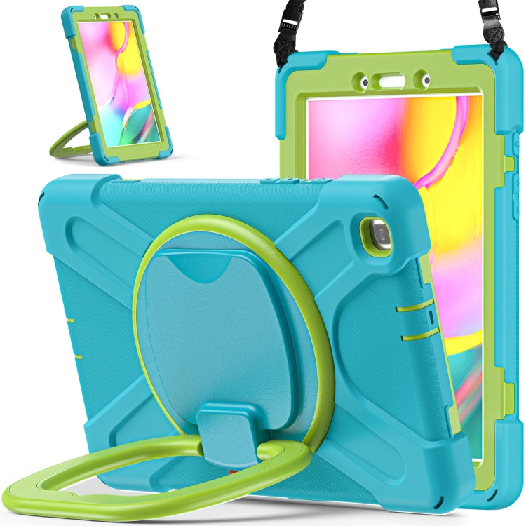 Silicone + PC Protective Case with Holder & Shoulder Strap, For iPad 9.7 inch (2018/2017), For Samsung Galaxy Tab A 8.0 (2019) T290 / T295