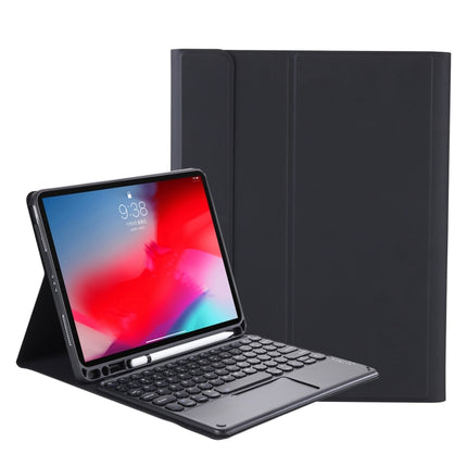 YT098B-A Detachable Candy Color Skin Feel Texture Round Keycap Bluetooth Keyboard Leather Case with Touch Control For iPad Air 11 2024 / 2025 / Air 4 10.9 2020 / Air 5 10.9 2022 (Purple)                                                                  ...