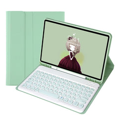YT11B Detachable Candy Color Skin Feel Texture Round Keycap Bluetooth Keyboard Leather Case For iPad Air 4 2020 / Air 5 2022 / Pro 11 inch 2022 / 2021 / 2020 / 2018(White Ice), For iPad Air 11 2024 / 2025 / Air 4 10.9 2020 / Air 5 10.9 2022������������...