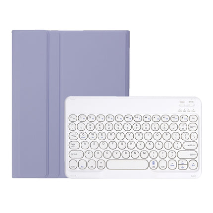 YT11B Detachable Candy Color Skin Feel Texture Round Keycap Bluetooth Keyboard Leather Case For iPad Air 4 2020 / Air 5 2022 / Pro 11 inch 2022 / 2021 / 2020 / 2018(White Ice), For iPad Air 4 2020 / Air 5 2022 / Pro 11 inch 2022 / 2021 / 2020 / 2018   ...