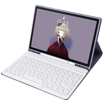 YT11B Detachable Candy Color Skin Feel Texture Round Keycap Bluetooth Keyboard Leather Case For iPad Air 4 2020 / Air 5 2022 / Pro 11 inch 2022 / 2021 / 2020 / 2018(White Ice), For iPad Air 4 2020 / Air 5 2022 / Pro 11 inch 2022 / 2021 / 2020 / 2018   ...