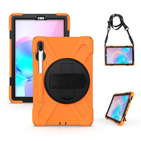 Shockproof Colorful Silicone + PC Protective Case with Holder & Shoulder Strap & Hand Strap & Pen Slot, For Samsung Galaxy Tab S6 10.5 inch T860 / T865