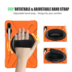 Shockproof Colorful Silicone + PC Protective Case with Holder & Shoulder Strap & Hand Strap & Pen Slot, For Samsung Galaxy Tab S6 10.5 inch T860 / T865