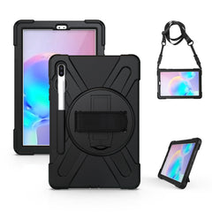 Shockproof Colorful Silicone + PC Protective Case with Holder & Shoulder Strap & Hand Strap & Pen Slot, For Samsung Galaxy Tab S6 10.5 inch T860 / T865