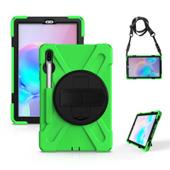 Shockproof Colorful Silicone + PC Protective Case with Holder & Shoulder Strap & Hand Strap & Pen Slot, For Samsung Galaxy Tab S6 10.5 inch T860 / T865