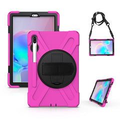 Shockproof Colorful Silicone + PC Protective Case with Holder & Shoulder Strap & Hand Strap & Pen Slot, For Samsung Galaxy Tab S6 10.5 inch T860 / T865
