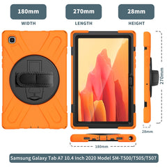Shockproof Colorful Silicone + PC Protective Case with Holder & Shoulder Strap & Hand Strap & Screen Protector, For Samsung Galaxy Tab A7 10.4 2020 T500 / T505, For Samsung Galaxy Tab A 8.4 2020 T307U