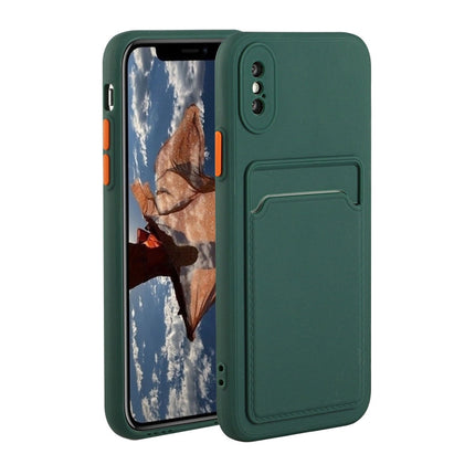 Card Slot Design Shockproof TPU Protective Case, For iPhone XR, For iPhone XS Max