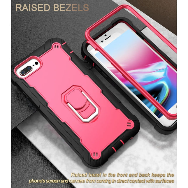 PC + Rubber 3-layers Shockproof Protective Case with Rotating Holder, For iPhone 8 Plus / 7 Plus, For iPhone 11