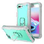 For iPhone 8 Plus / 7 Plus / Grey White + Mint Green