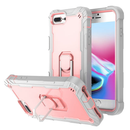 PC + Rubber 3-layers Shockproof Protective Case with Rotating Holder, For iPhone 8 Plus / 7 Plus, For iPhone 11