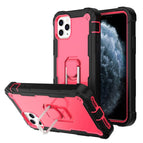 For iPhone 11 Pro Max / Black + Rose Red