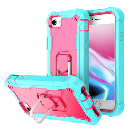 PC + Rubber 3-layers Shockproof Protective Case with Rotating Holder, For iPhone SE 2022 / SE 2020 / 8 / 7, For iPhone XS / X